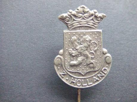 Zuid-Holland provinciewapen zilverkleurig met kroon
